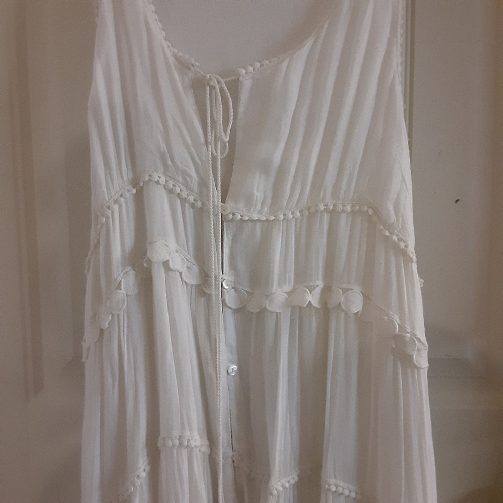 White Lace Summer Dress-Swim Suit Cover Up Size 20